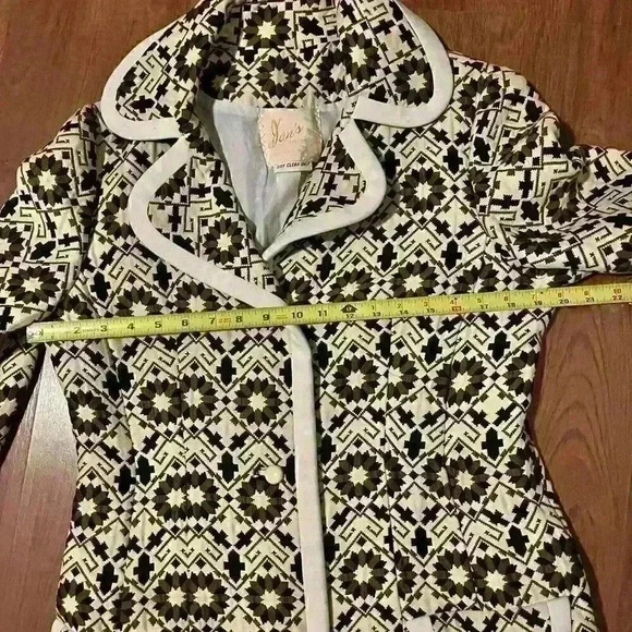 Vintage LILLI ANN Paris 50s 60s Tapestry Jacquard Button Mod House Coat Jacket - Picture 12 of 16